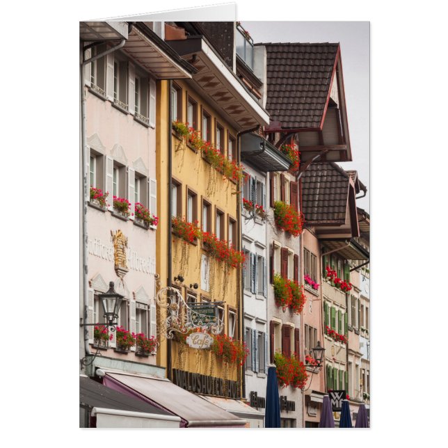 Byggnad längs Kaiserstrasse Hälsningskort (Framsidan)