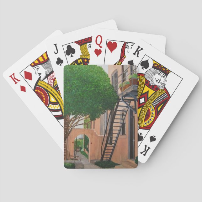 byggnad nära Tony's Pasta i Chattanooga Tn. Spelkort (Baksidan)