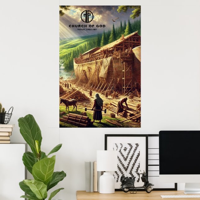 Byggnad Noahs Pappra Ark Poster (Hemmakontoret)