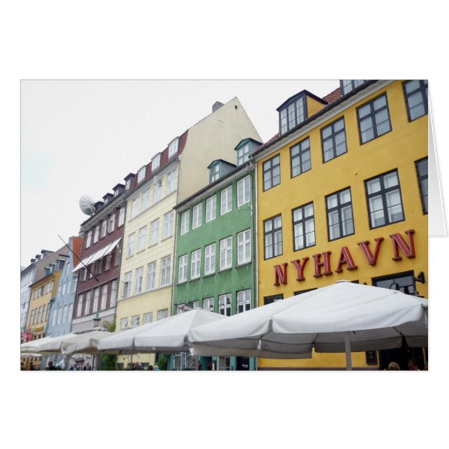 byggnad nyhavn hälsningskort (Framsidan Horizontal)