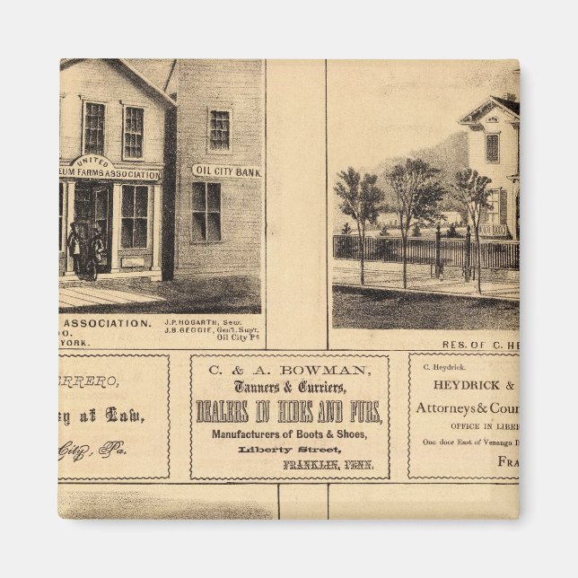 Byggnad, Oil City, Franklin, Tarr Farm Magnet (Framsidan)