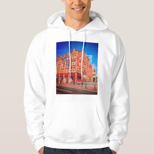 Byggnad på brons sida hoodie (Framsida)