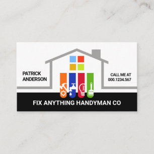 Byggnad Ram Handyman Verktyg Foundation Visitkort