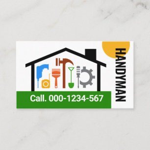 Byggnad Ram Handyman Verktyg landskap Visitkort