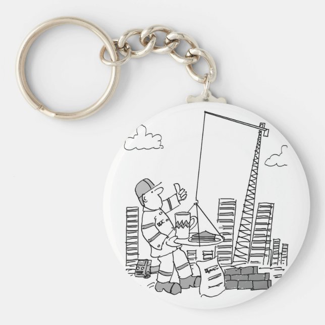Byggnad Site Overhead Crane Operator Nyckelring (Framsidan)