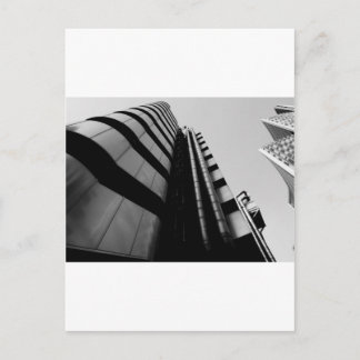 byggnad svart och vit vykort