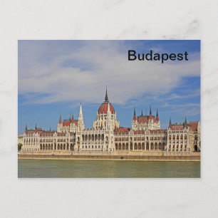Byggnad till Budapestparlamentet i Ungern Vykort