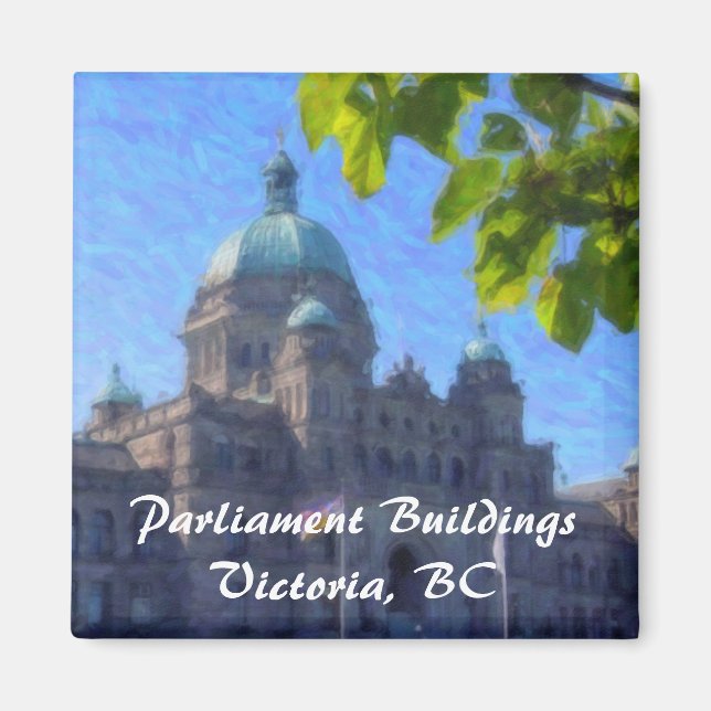 Byggnad, Victoria, BC Magnet (Framsidan)