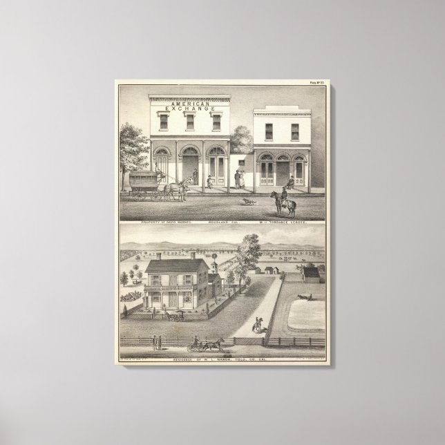 Byggnad Woodland, Yolo Canvastryck (Framsida)