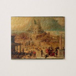 Byggnaden av torn av Babel (panelen) Pussel