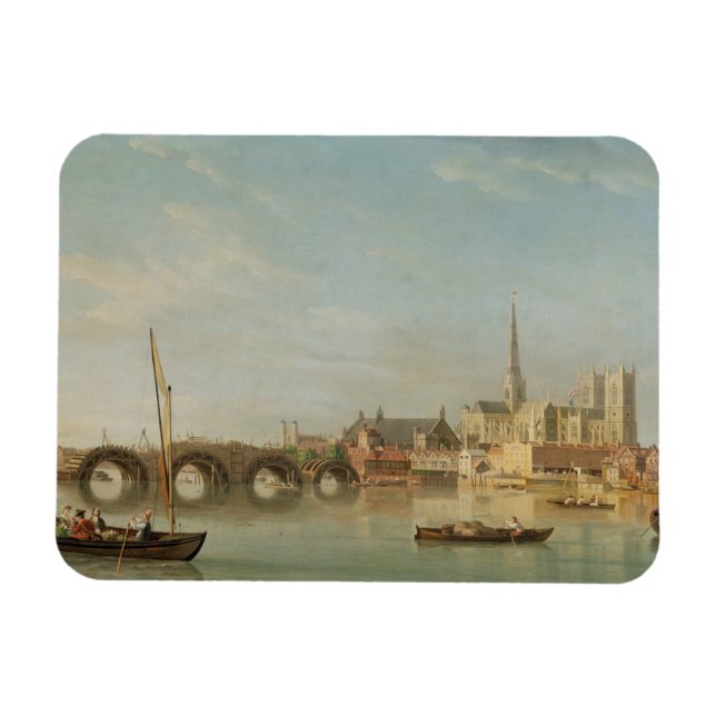 Byggnaden av Westminster Bridge med fantina Magnet (Horisontell)