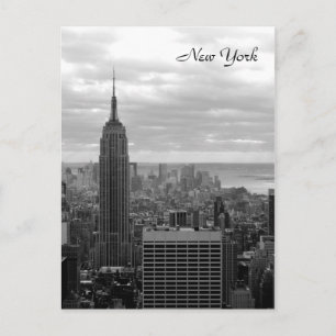 Byggnaden Empire state (Svarta och vita) Vykort