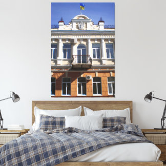 Byggnaden i kommunfullmäktige i Melitopol Canvastryck