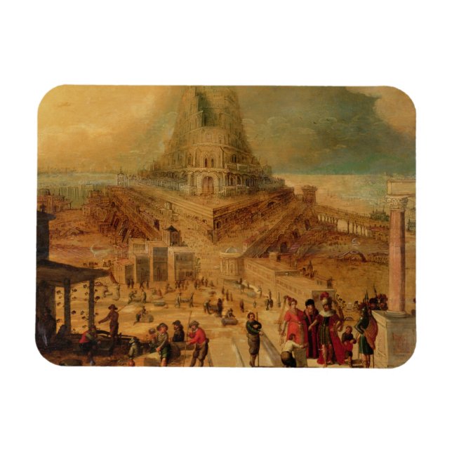 Byggnaden Torn i Babel (panel) Magnet (Horisontell)