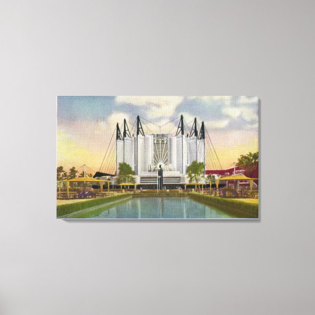 Byggnadens yttre vy canvastryck (Framsida)