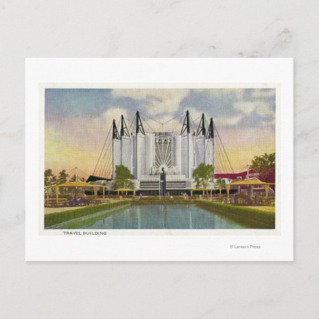 Byggnadens yttre vy vykort (Framsida)