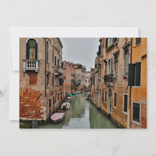 Byggnader längs kanaler i Venedig Tack Kort (Framsida)