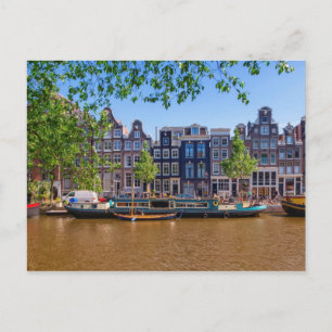 Byggnader och kanal i Amsterdam, Nederländerna Vykort