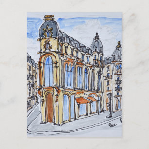 Byggnader på Rue Reaumur, Paris, Frankrike Vykort
