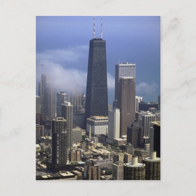 Byggnader, vy från toppen av Sears Tower, Chicago, Vykort (Framsida)