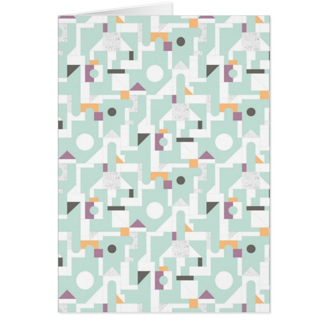 Byggnadkvarter - blått hälsningskort (Framsidan)