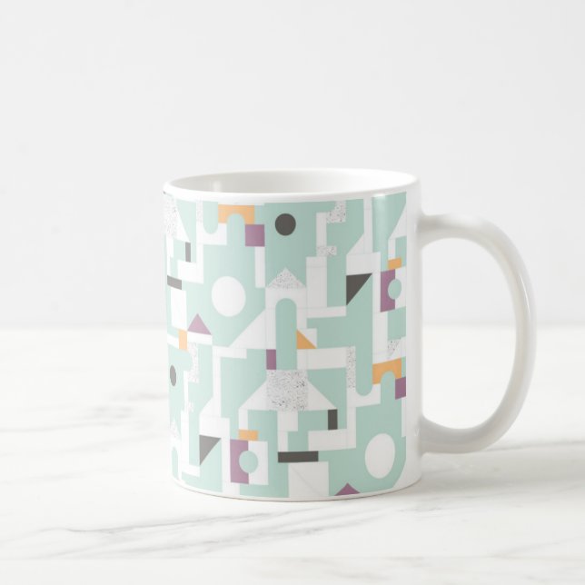 Byggnadkvarter - blått kaffemugg (Höger)
