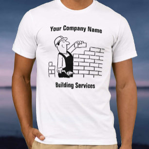 Byggnads Services Tecknad T-Shirt