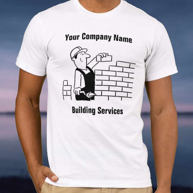 Byggnads Services Tecknad T-Shirt (Skapare uppladdad)