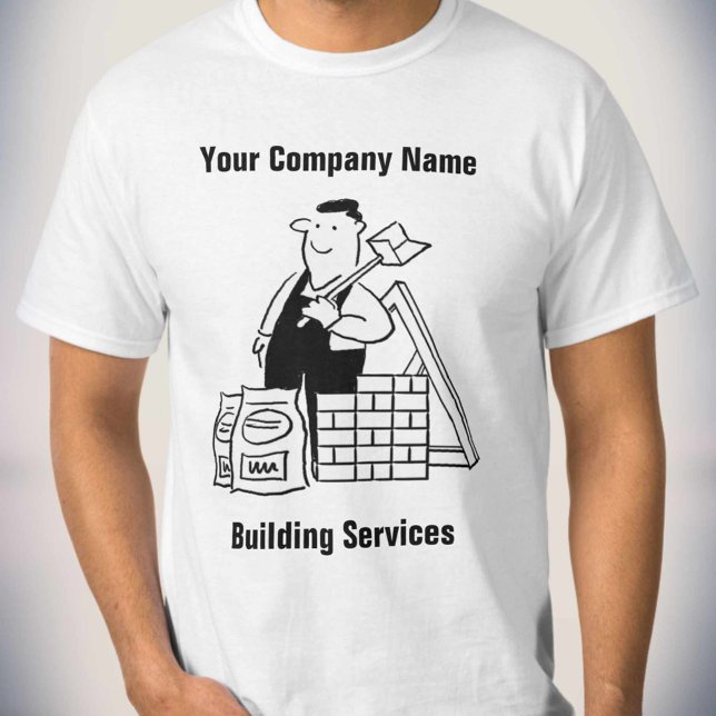 Byggnads Services Tecknad T-Shirt (Skapare uppladdad)