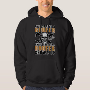 Byggnadsarbetare Kaffe Öl Takläggning Verktyg Tak Hoodie