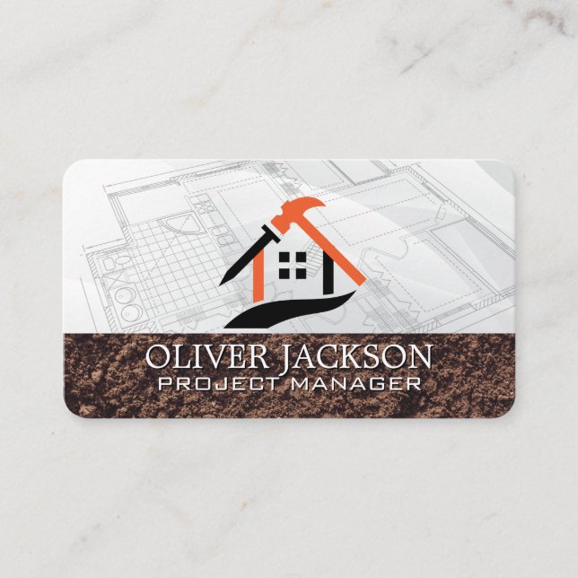 Byggnadsarbetare | Ritningar | Arkitekt Visitkort (Framsida)