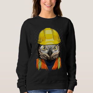 Byggnadsarbetare Uggle Arbetare Djur Fågel Ägare  T Shirt