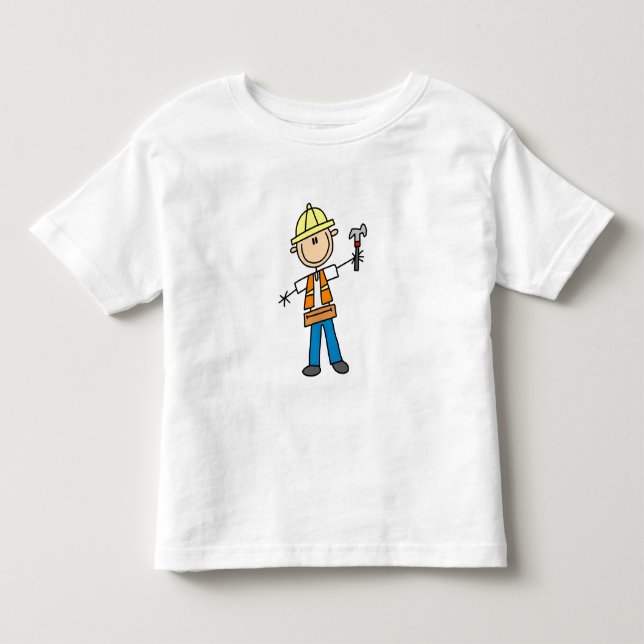 Byggnadsarbetaren med bultar tee (Framsida)