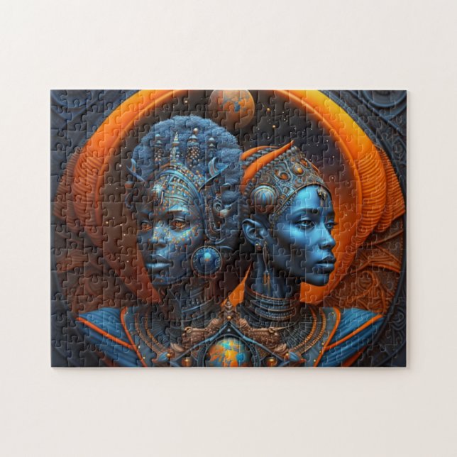 Byggnadsarbetarna: Mor och dotter Pussel (Horisontell)