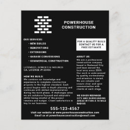 Byggnadsbyggaren Brick Mönster Black Flygblad