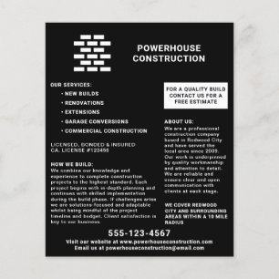 Byggnadsbyggaren Brick Mönster Black Flygblad