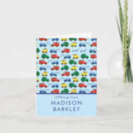 Byggnadskort Lastbil Boy Cute Barn Stationary Card Anteckningskort