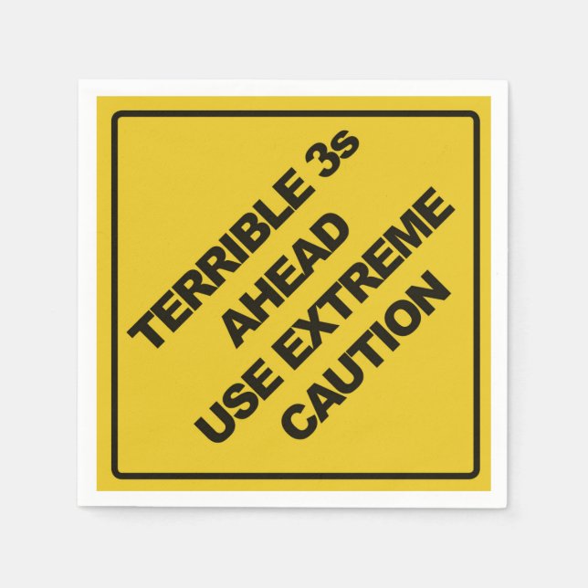 Byggnadstecken Party Napkin Pappersservett (Framsidan)