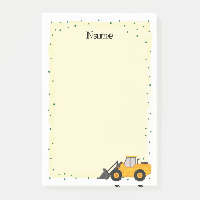 Byggnadsverk Lastbil Post it Notes-mall Post-it Block (Framsida)