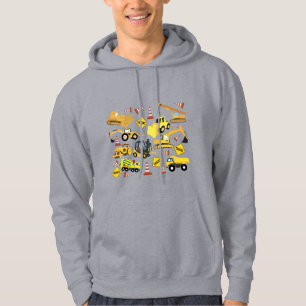 Byggnadsverk Lastbilar Mönster Hoodie