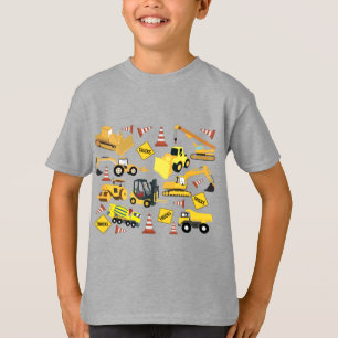 Byggnadsverk Lastbilar Mönster T Shirt