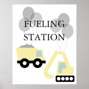 Byggnagarskylt för Station Lastbil Poster