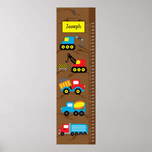 Byggnation av barn i Lastbilar Poster