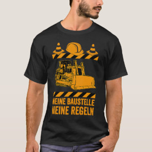 Byggnation av byggnadsplats för bulldozer t shirt