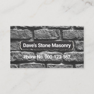 Byggnation av Cement Wall Masonry Visitkort