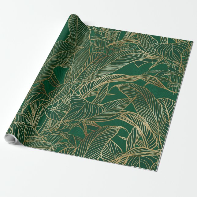 Byggnation av den moderna Grönten Guld, botanisk d Presentpapper (Utrullad)
