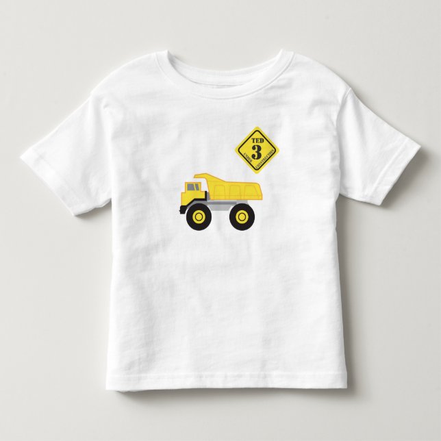 Byggnation av födelsedagshuset - Lastbil Tee Shirt (Framsida)