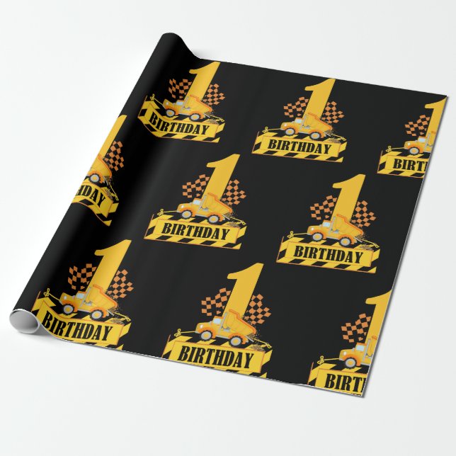 Byggnation av första födelsedag presentpapper (Utrullad)