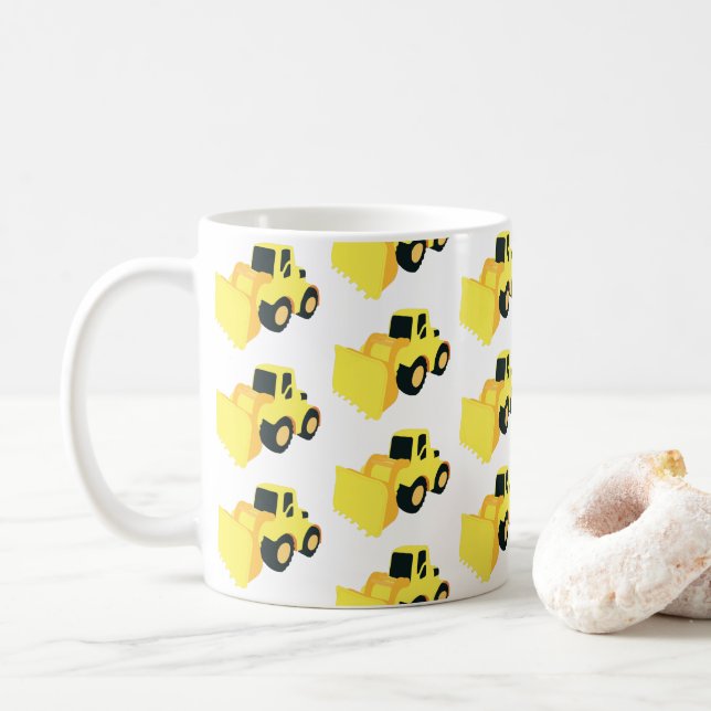 Byggnation av frontlastare Lastbil Kaffemugg (Med munk)