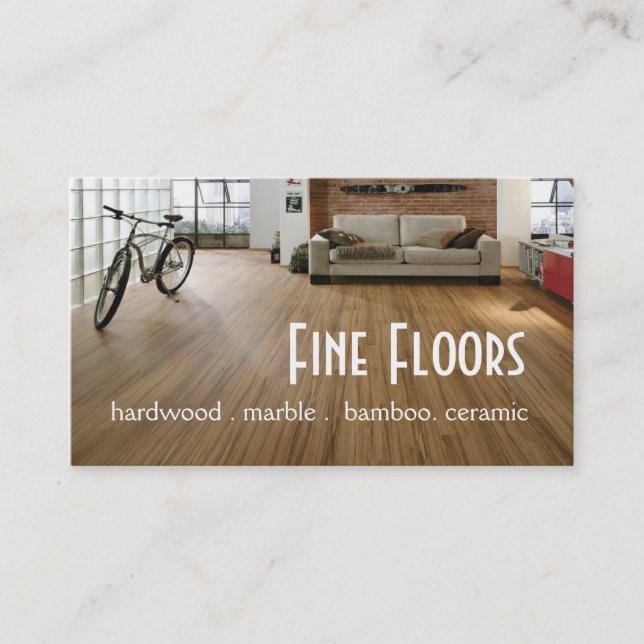Byggnation av golv Flooring Hardwood Marble Visitkort (Framsida)